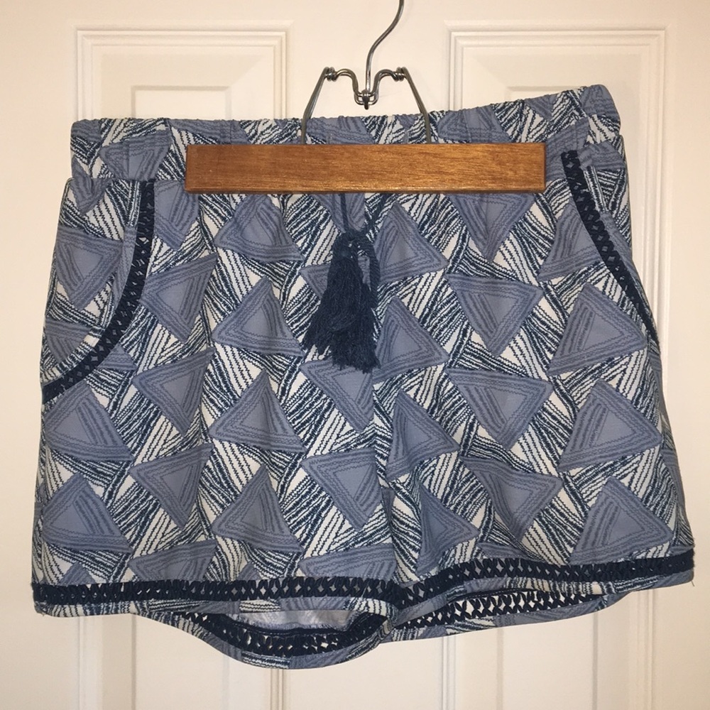 blue tassel shorts